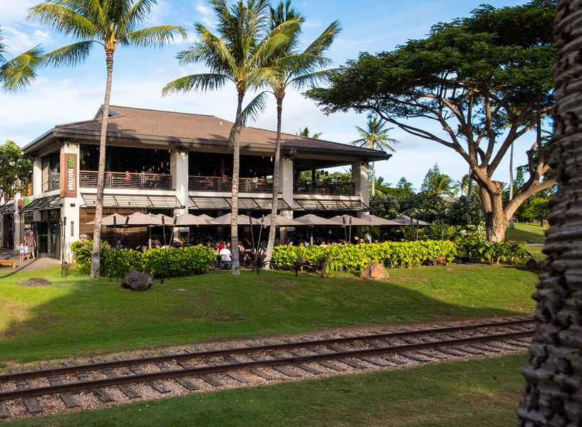 Shopping and dining on the island.