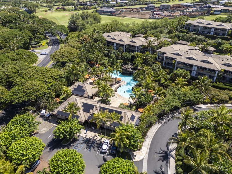 The resort style pool at Ho'olei is stellar with its waterfalls, romantic grotto and tiki torches, dual jacuzzi areas, sandy beach pool for the little ones.