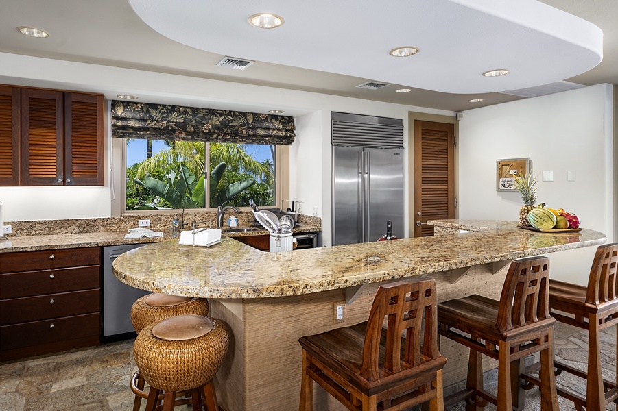 Breakfast bar area for casual meals