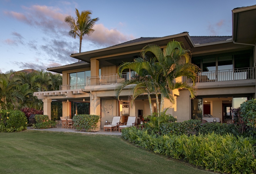 Wide view of your private lanai - ground floor golf villas are perfect for children to run and play right outside the home.