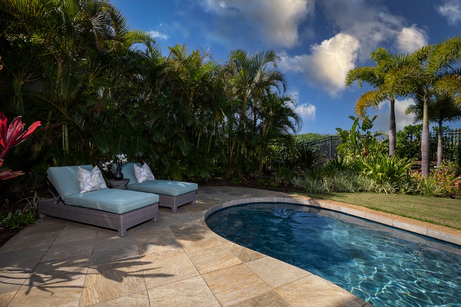 Enjoy poolside shade