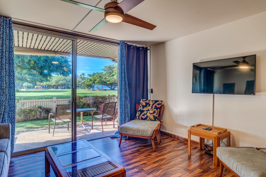 Ocean views from the living room