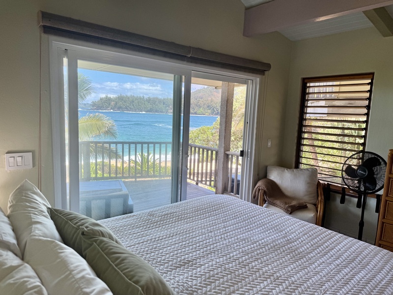 Step through the sliding doors onto your private balcony and feel the tropical breeze as you start your day in paradise.