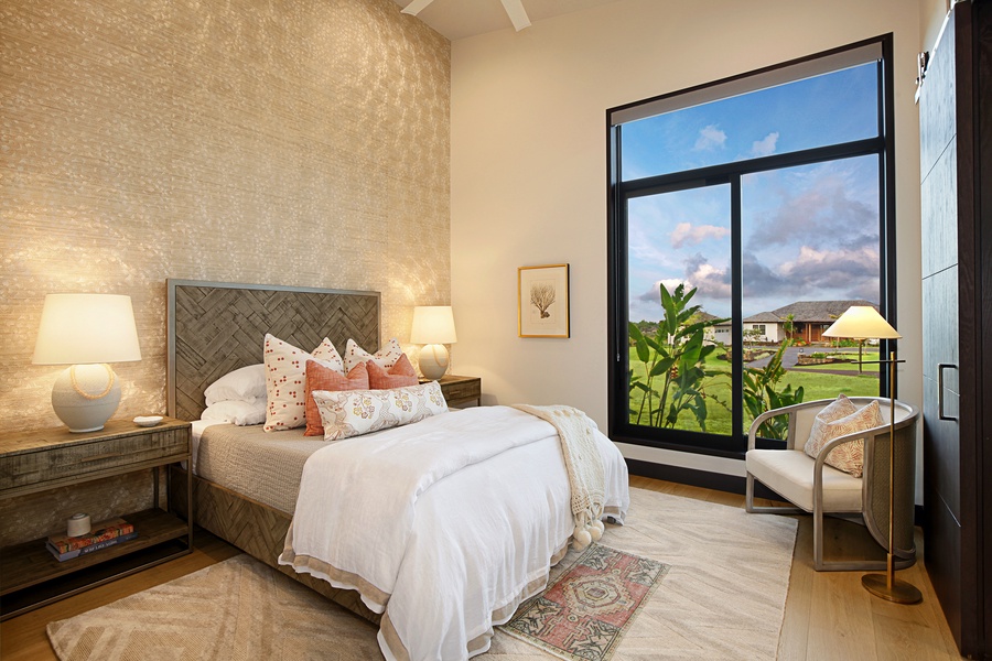 Cozy and chic, the third bedroom offers a serene escape from the hustle and bustle.