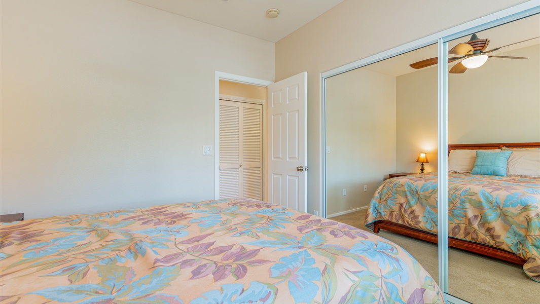The third guest bedroom is comfortable and spacious.