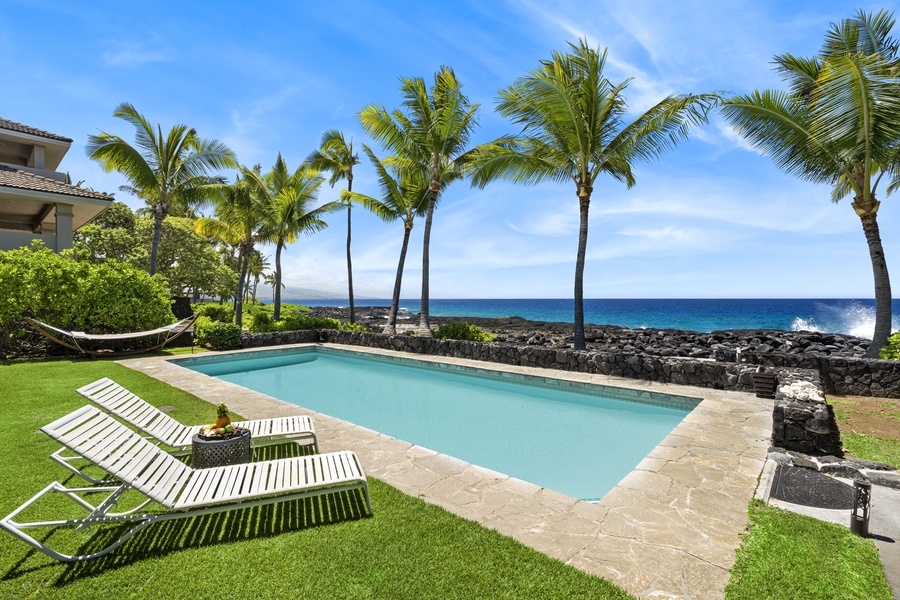 The large lap pool is perfect for a morning swim or a leisurely afternoon float.