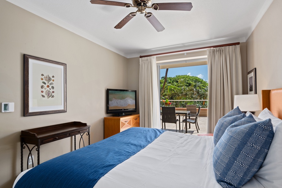 Bedroom in Honua Kai Konea 230/232 offers a quiet space to unwind with natural light and privacy