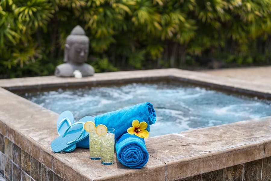 Relax and let your troubles melt away in the spa!