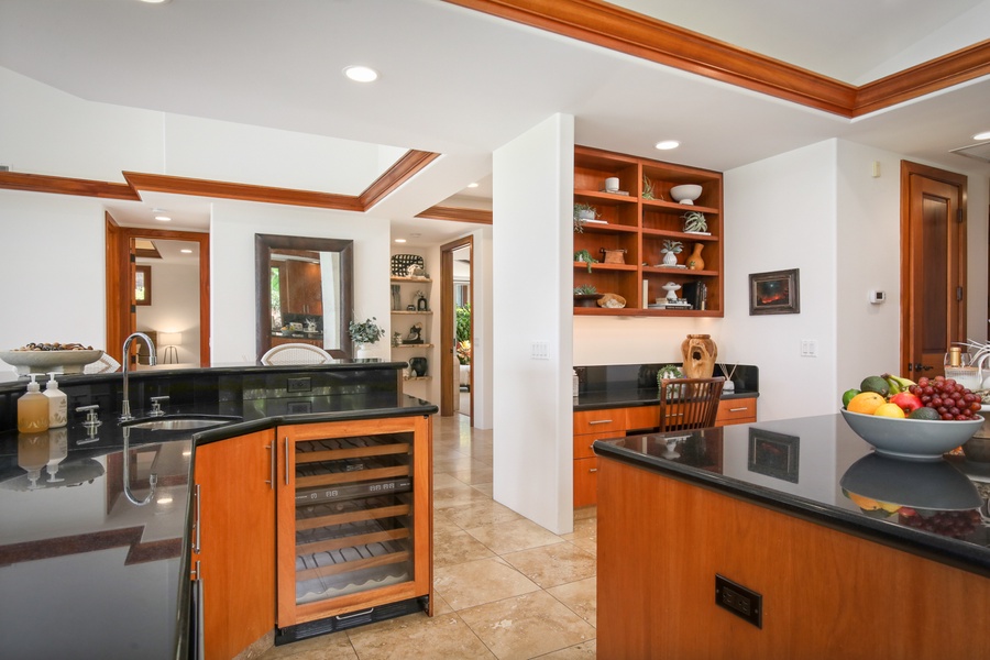 Wine fridge and other top tier amenities in this professionally managed home.