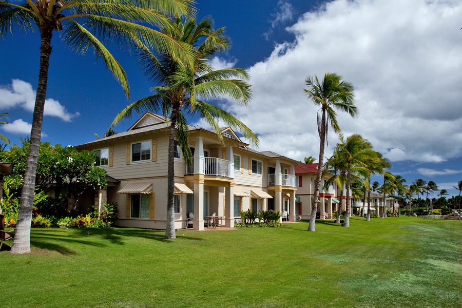 Relax in style on your private patio, surrounded by swaying palms.