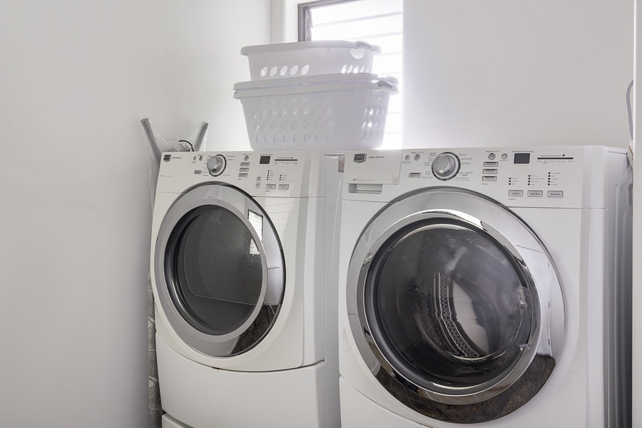 Laundry area near the garage