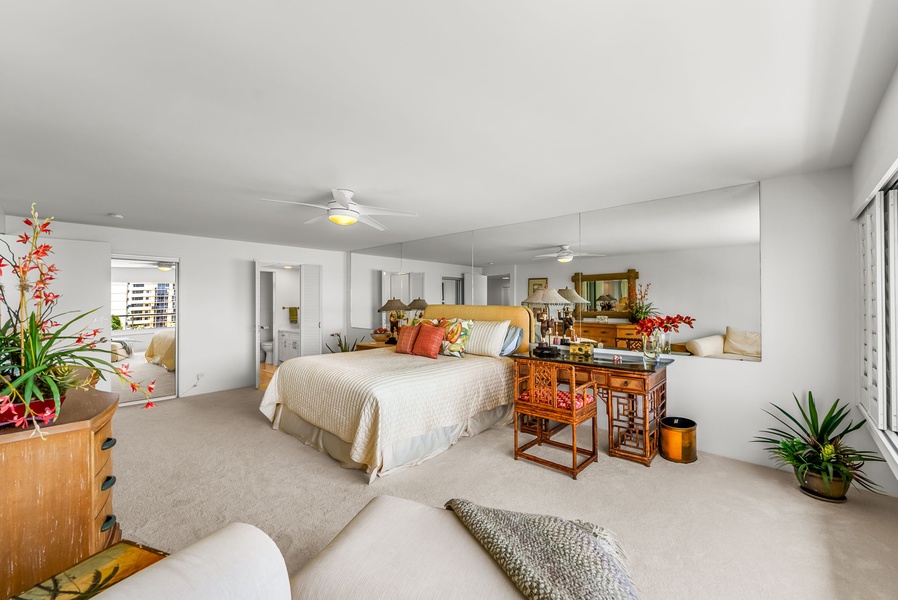 Spacious second bedroom with a king-sized bed.