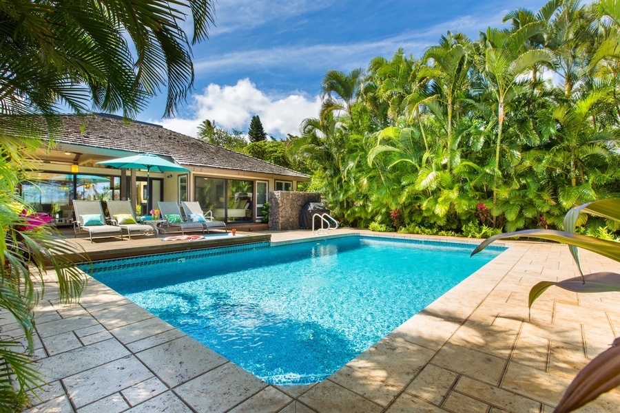 Your private tropical oasis awaits with sparkling pool