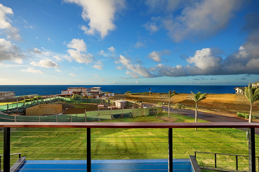 Enjoy the ocean and pool views from the lanai.