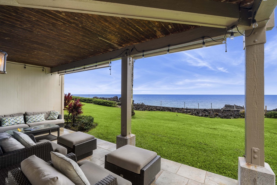 Sip your morning coffee in front of majestic ocean views at the lanai.