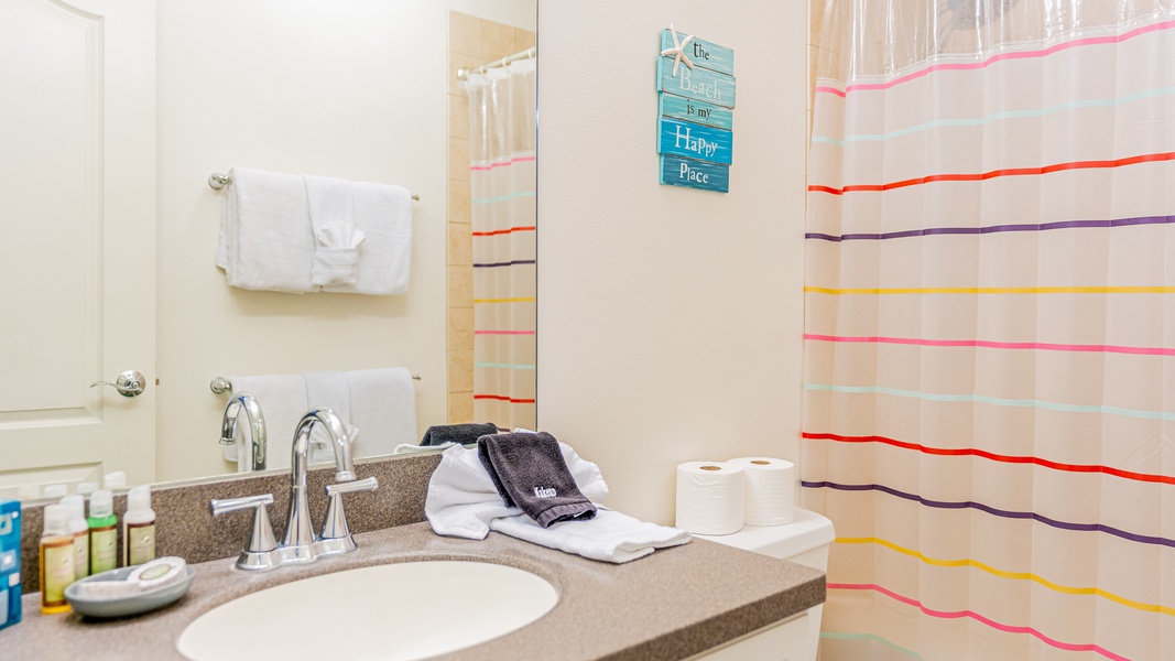 The second guest bathroom with a shower.