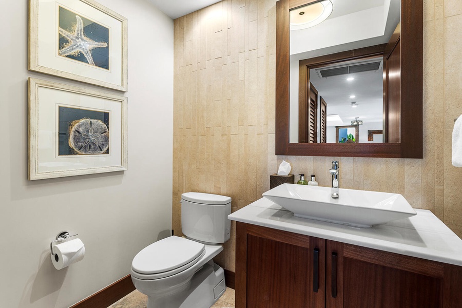 Half bath conveniently located just off the main living area.