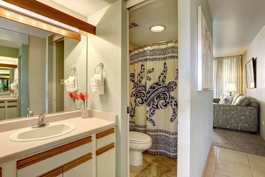 Bathroom with full size shower & tub