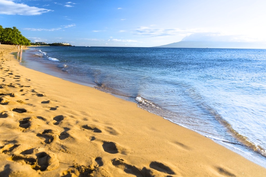 Miles of sandy beach to enjoy with Black Rock in the distance