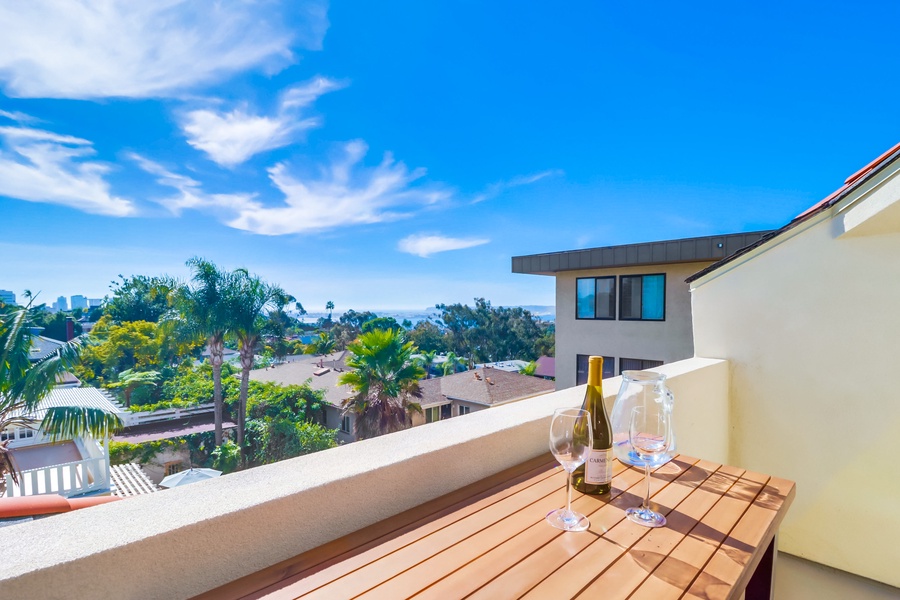 Take in the panoramic views from the deck and refreshing breeze.