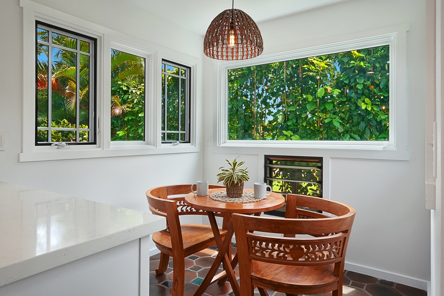 Breakfast Nook is the cutest spot to enjoy you coffee with island vibes