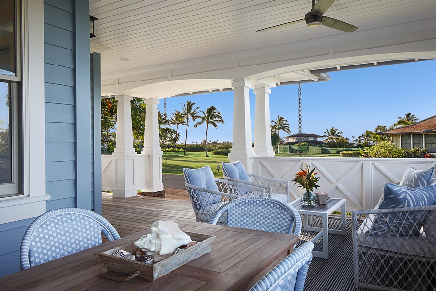 Front Lanai with golf course views
