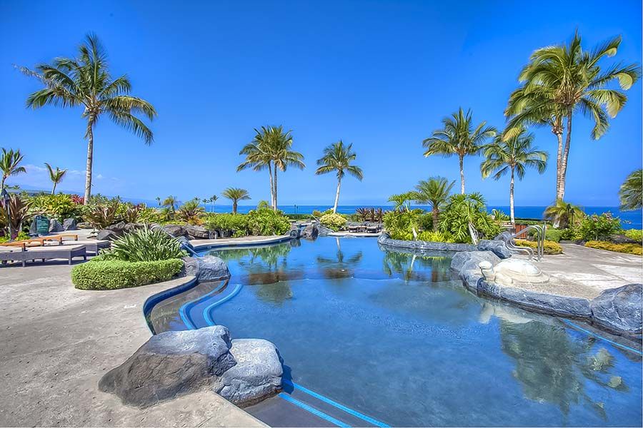The only Big Island resort with an oceanfront pool, cafe and gym