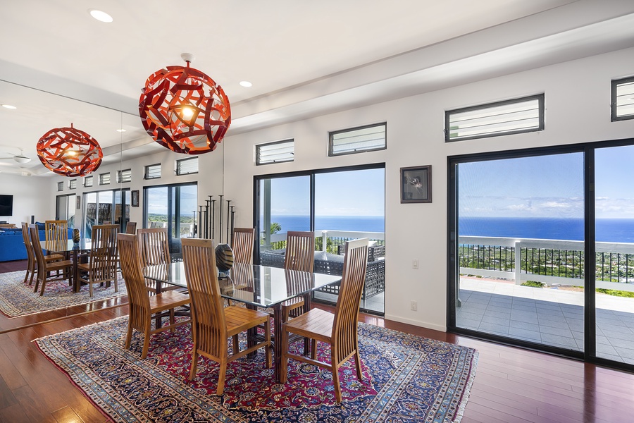 Beautiful appointed indoor dining room!