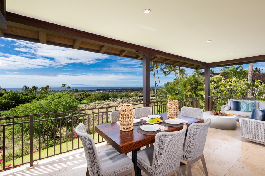 The picture perfect space for entertaining with views of the stars and sunset
