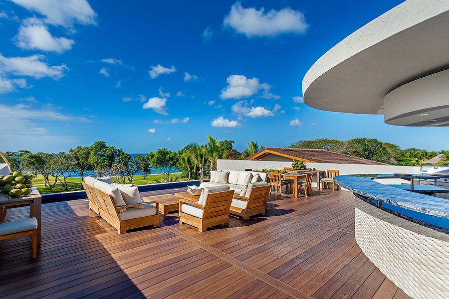 Enjoy the views on the rooftop.
