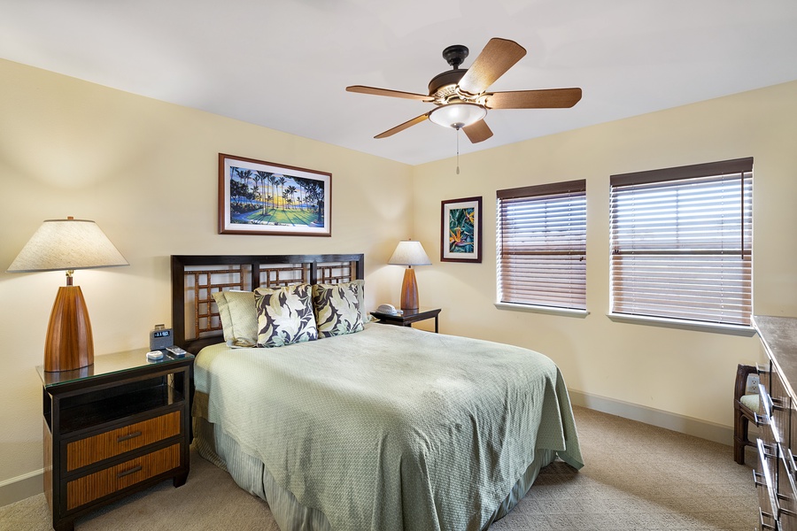 Guest bedroom offers a king bed