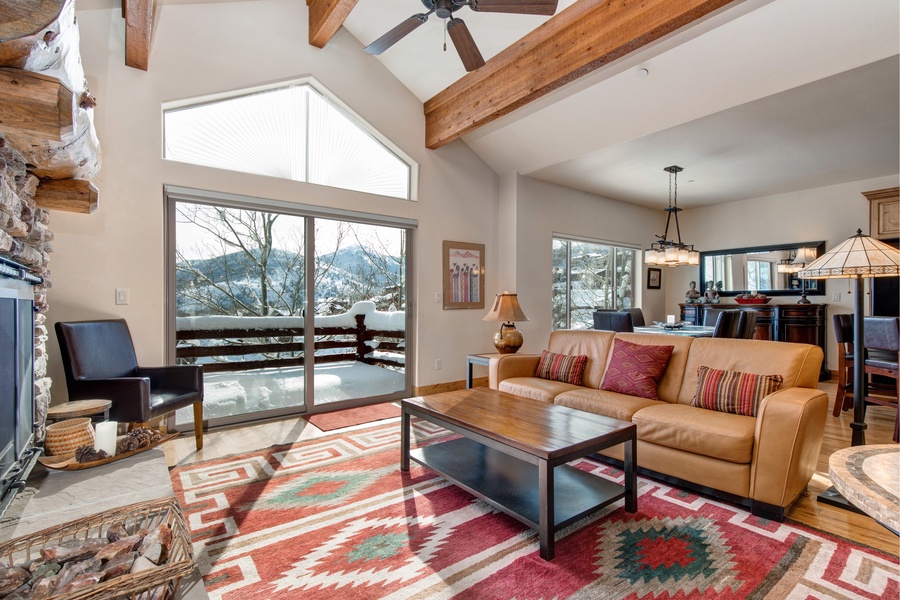 Relax for a movie or a good book while enjoying the Park City mountain views