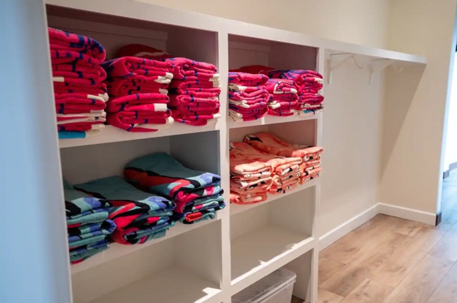 Towels to keep you comfy and dry when hanging out by the pool.