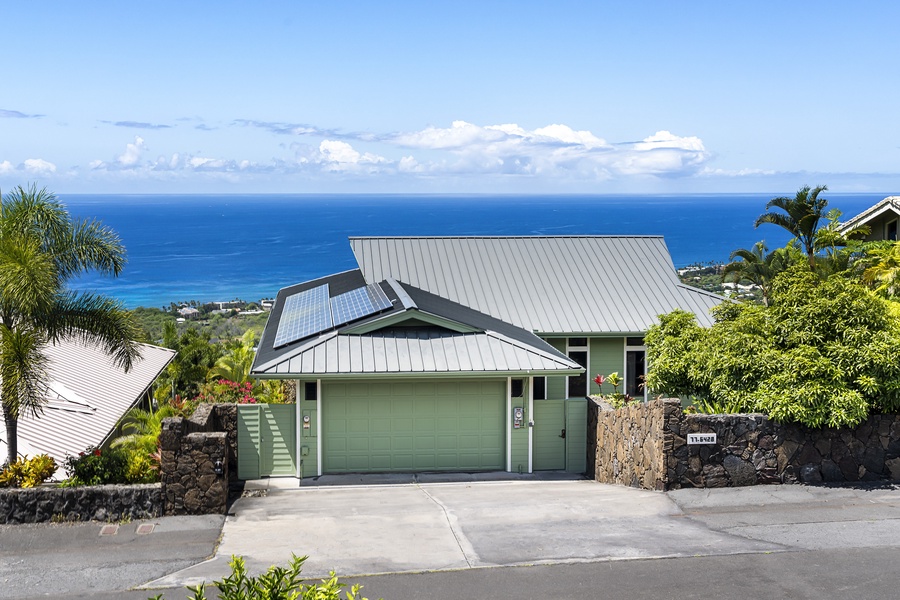 Aerial view of the home