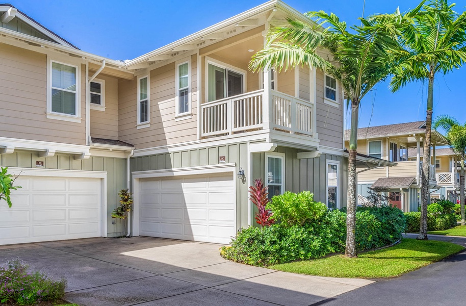 Leilani Villa entrance and parking