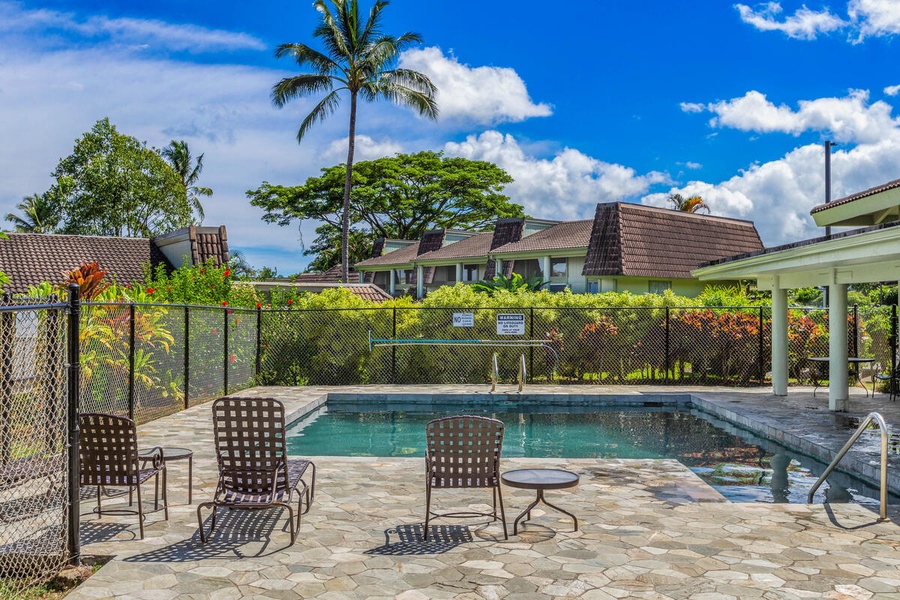 Soak up the sun or take a dip at the quiet community pool just steps from your door.