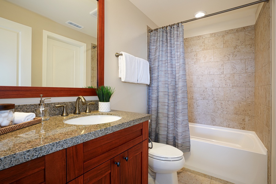 Guest bathroom ensuite with tub