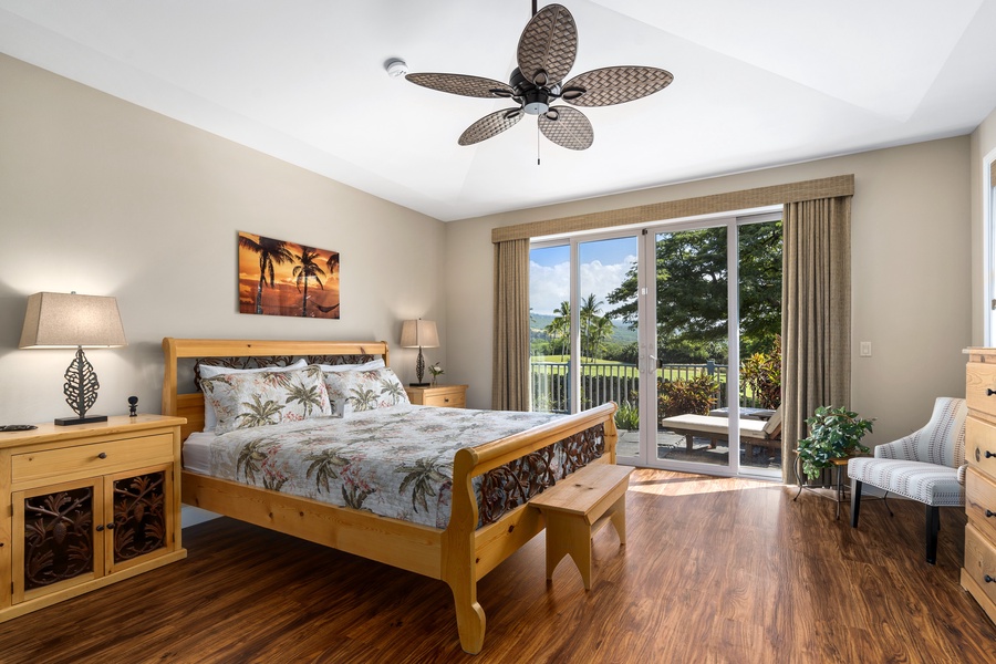 Primary Suite with private lanai overlooking the golf course