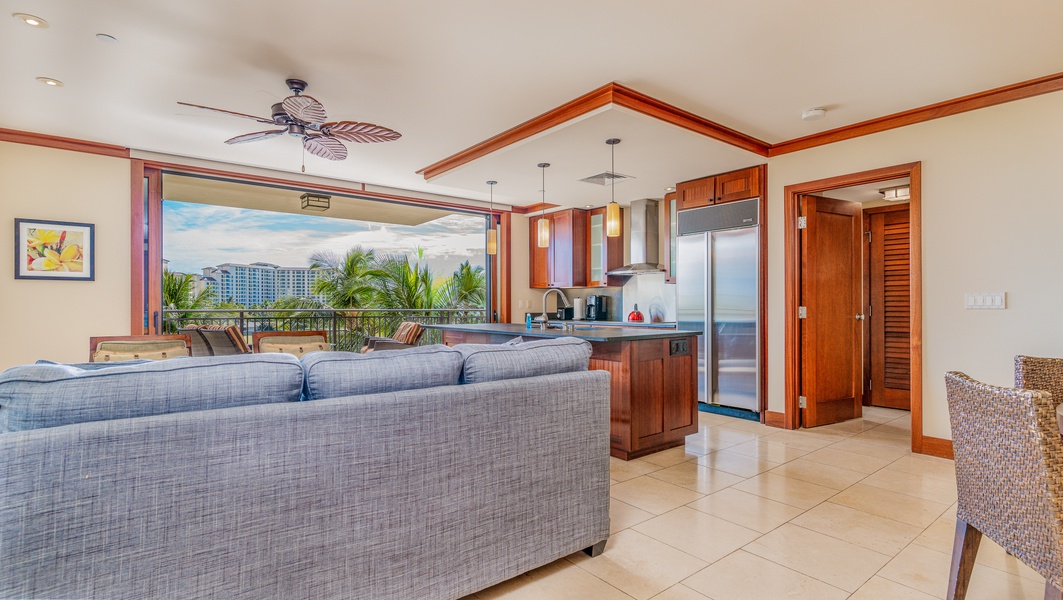 An open floor plan with the best views on vacation.