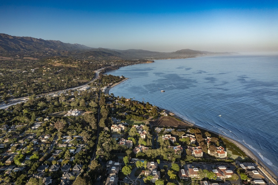 Aerial shot of the location.