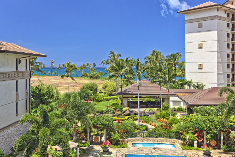 A view of the resort on a gorgeous island day.