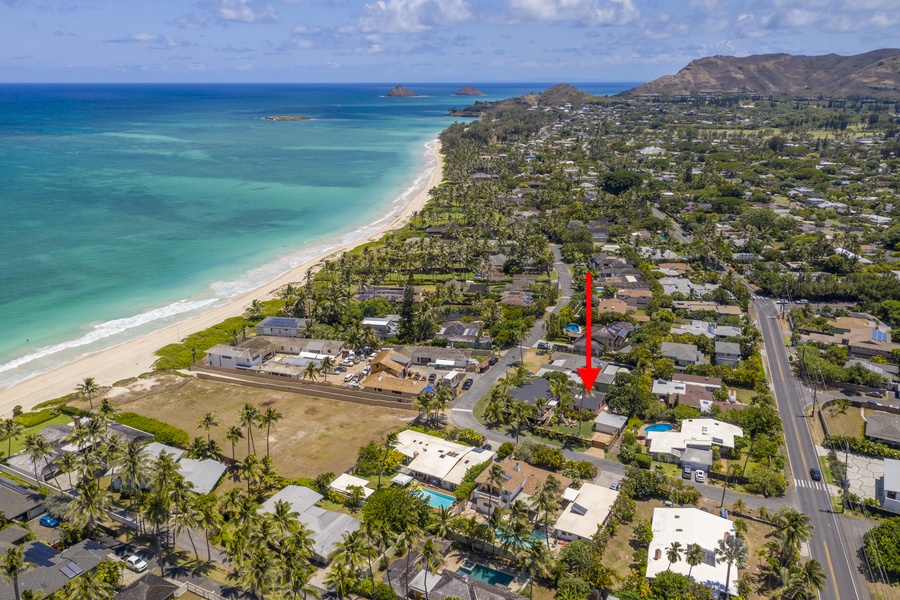 Great location, only a few steps away from the amazing Kailua beach.