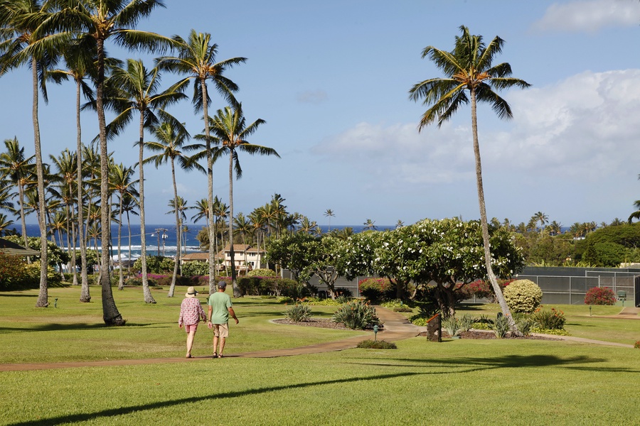 Experience the power of the ocean at Nihi Kai Beach, where dramatic waves crash against the rocks.