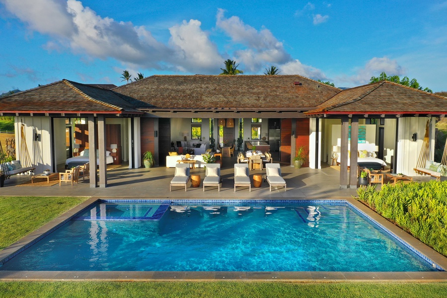 Relax on the lanai or take a dip in the large private pool