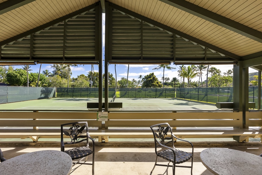 Community tennis courts for Kuilima Estates guest use