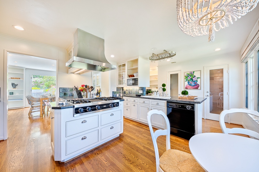 Kitchen facing dining room