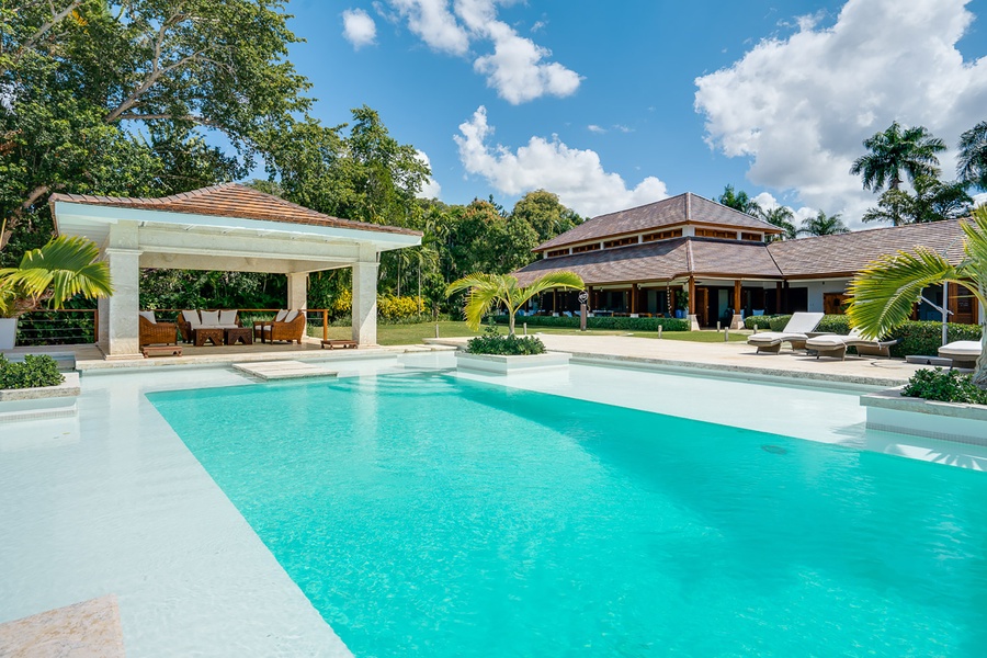 Take a refreshing dip in the pool.