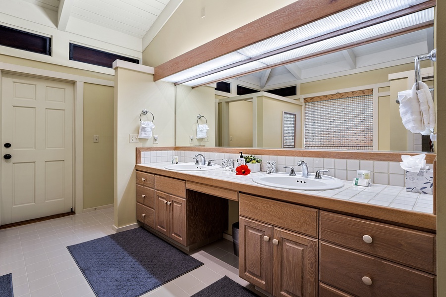 Primary Bathroom ensuite with dual vanities