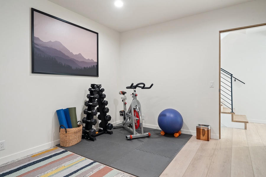 Private home gym equipped for all your fitness needs.