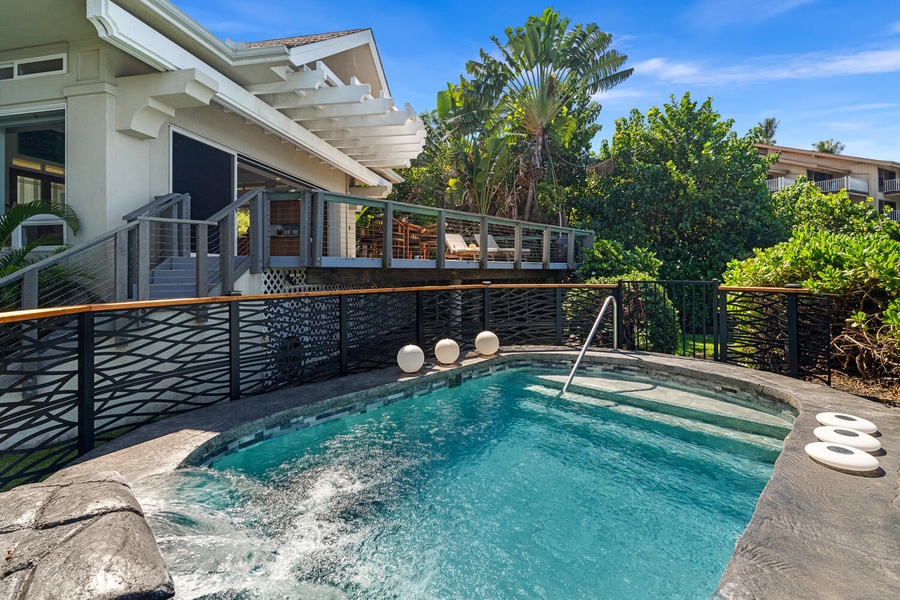 Take a dip in your private pool—ideal for sunny days or evening stargazing.